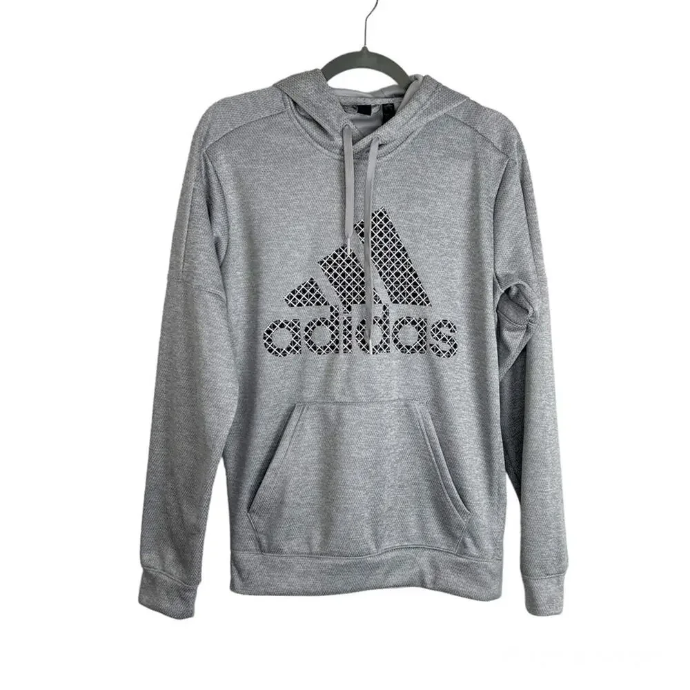 Adidas Men’s Climawarm Hoodie Sweatshirt Small Gray